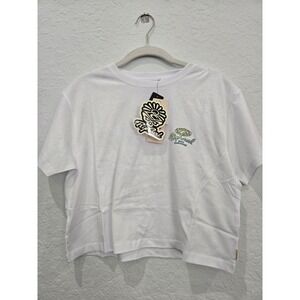 Rip Curl Graphic‎ T-Shirt White Ocean Technology Surf Tee XS